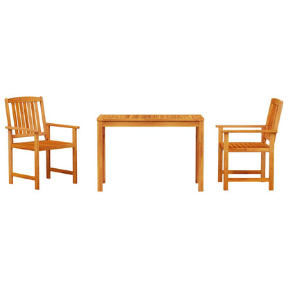 Garden Dining Set 3 pcs Brown Solid Acacia Wood