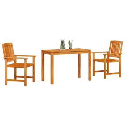 Garden Dining Set 3 pcs Brown Solid Acacia Wood