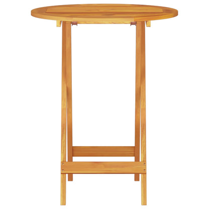 Folding Bistro Set Folding 3 pcs Brown Solid Acacia Wood