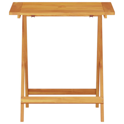Folding Bistro Set Folding 3 pcs Brown Solid Acacia Wood