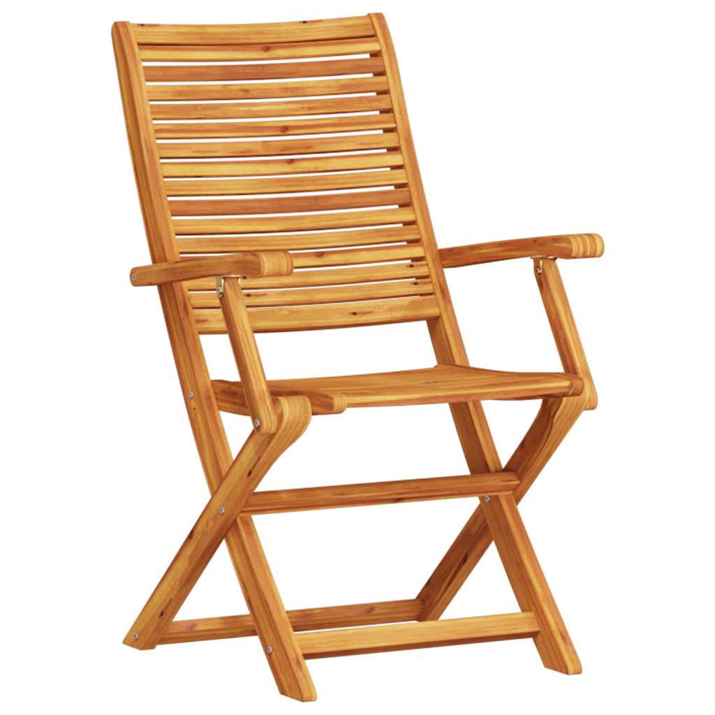 Garden Dining Set Folding 5 pcs Brown Solid Acacia Wood