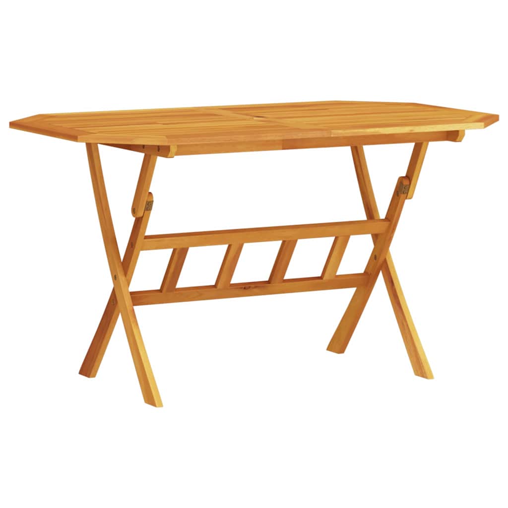 Garden Dining Set Folding 5 pcs Brown Solid Acacia Wood