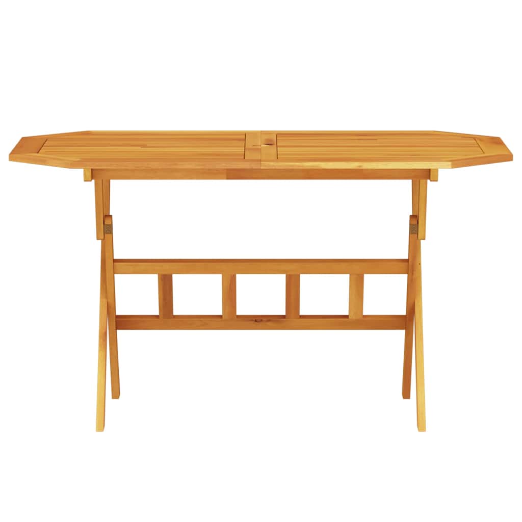Garden Dining Set Folding 5 pcs Brown Solid Acacia Wood