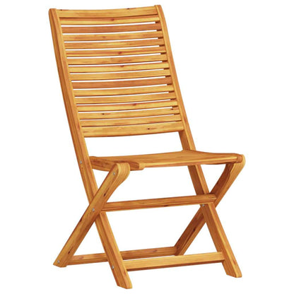 Garden Dining Set Folding 7 pcs Brown Solid Acacia Wood