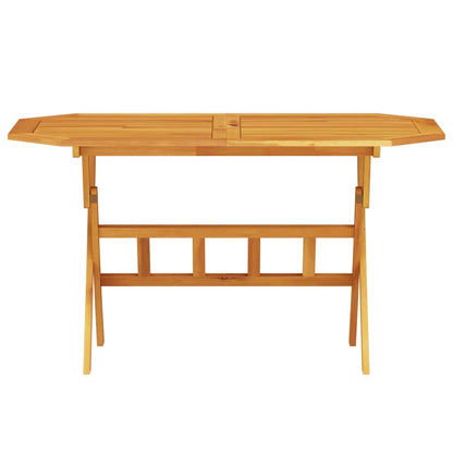 Garden Dining Set Folding 5 pcs Brown Solid Acacia Wood