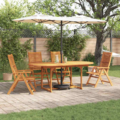 Garden Dining Set 5 pcs Brown Solid Acacia Wood