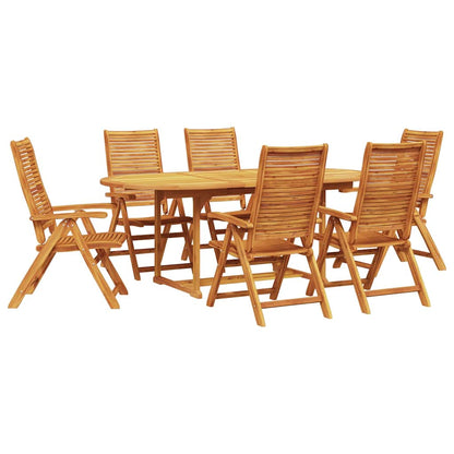 Garden Dining Set 7 pcs Brown Solid Acacia Wood