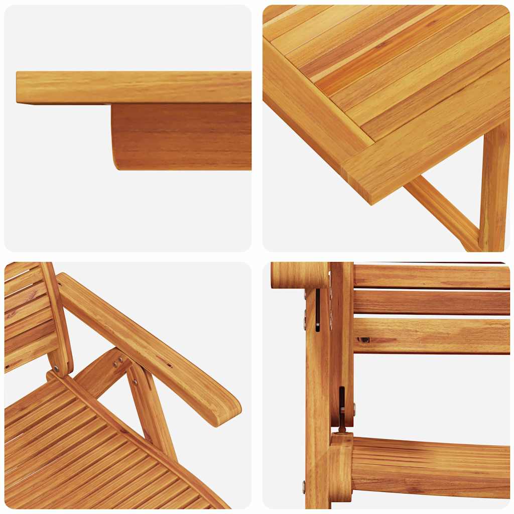 Garden Dining Set 5 pcs Brown Solid Acacia Wood