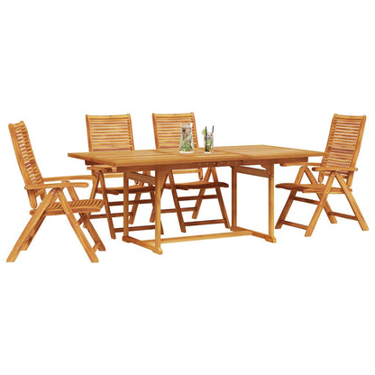 Garden Dining Set 5 pcs Brown Solid Acacia Wood