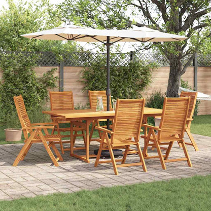 Garden Dining Set 7 pcs Brown Solid Acacia Wood
