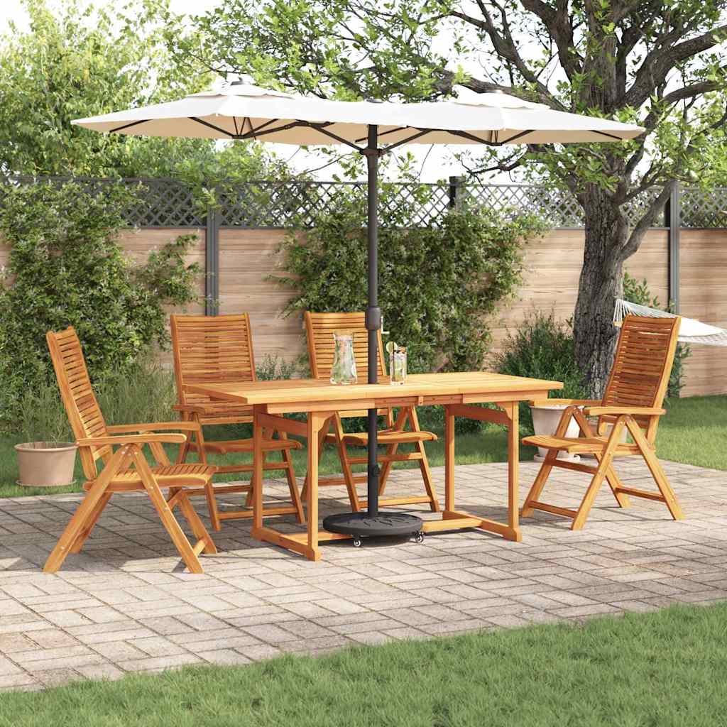 Garden Dining Set 5 pcs Brown Solid Acacia Wood