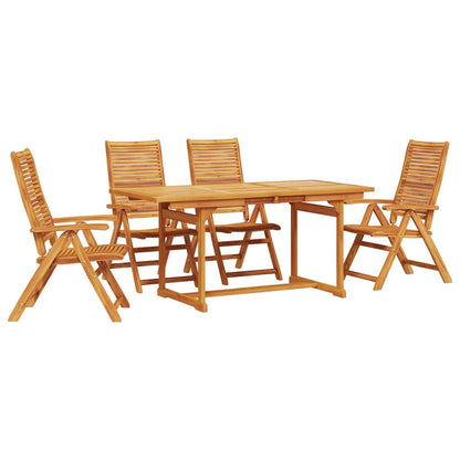 Garden Dining Set 5 pcs Brown Solid Acacia Wood