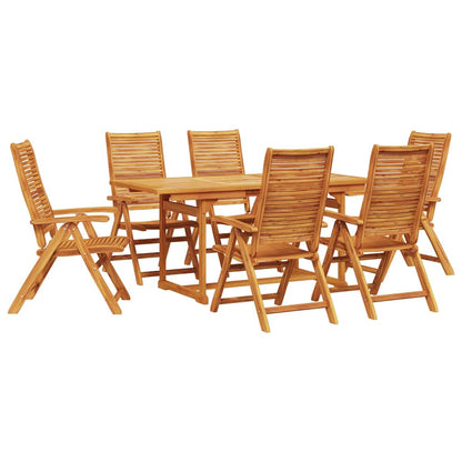 Garden Dining Set 7 pcs Brown Solid Acacia Wood
