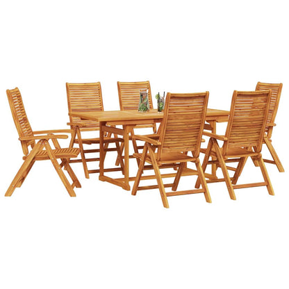 Garden Dining Set 7 pcs Brown Solid Acacia Wood