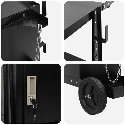 Welding Trolley Black 90 x 46 x 96 cm Steel