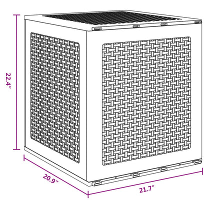 Storage Box with Storage White 55 x 53 x 57 cm Polypropylene