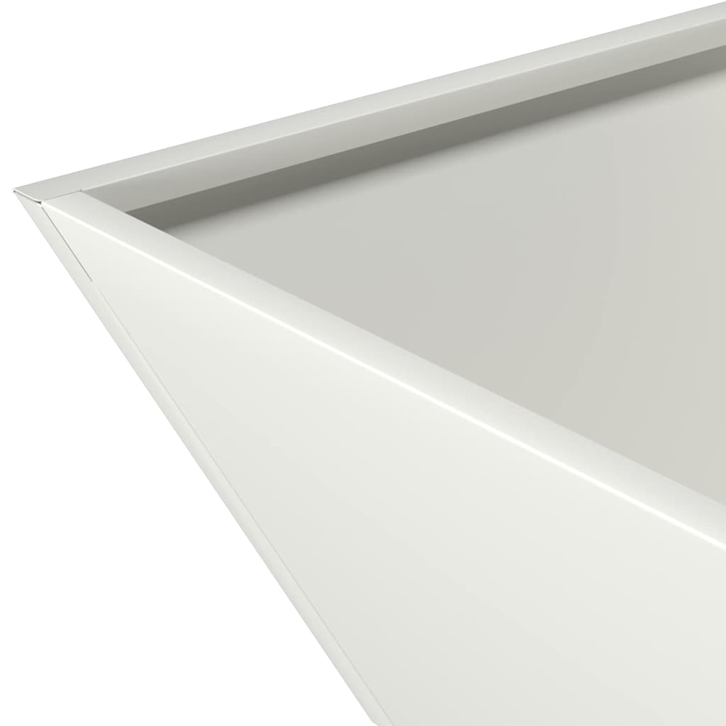Garden Planter White 35 x 35 x 15 cm Cold-rolled Steel