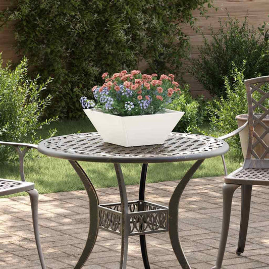 Garden Planter White 35 x 35 x 15 cm Cold-rolled Steel
