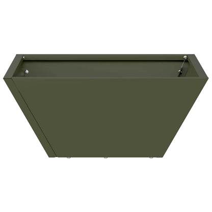 Garden Planter Olive Green 35 x 35 x 15 cm Cold-rolled Steel