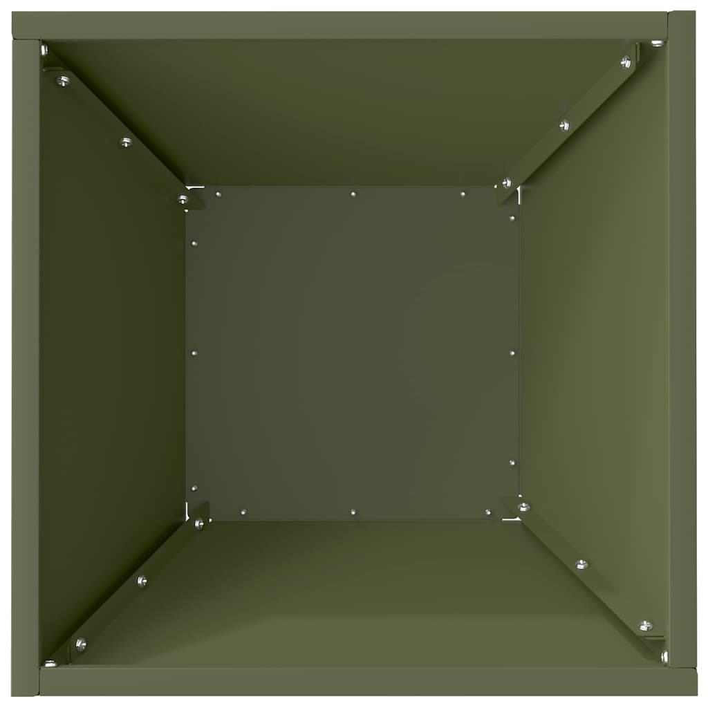 Garden Planter Olive Green 35 x 35 x 15 cm Cold-rolled Steel