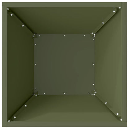 Garden Planter Olive Green 35 x 35 x 15 cm Cold-rolled Steel