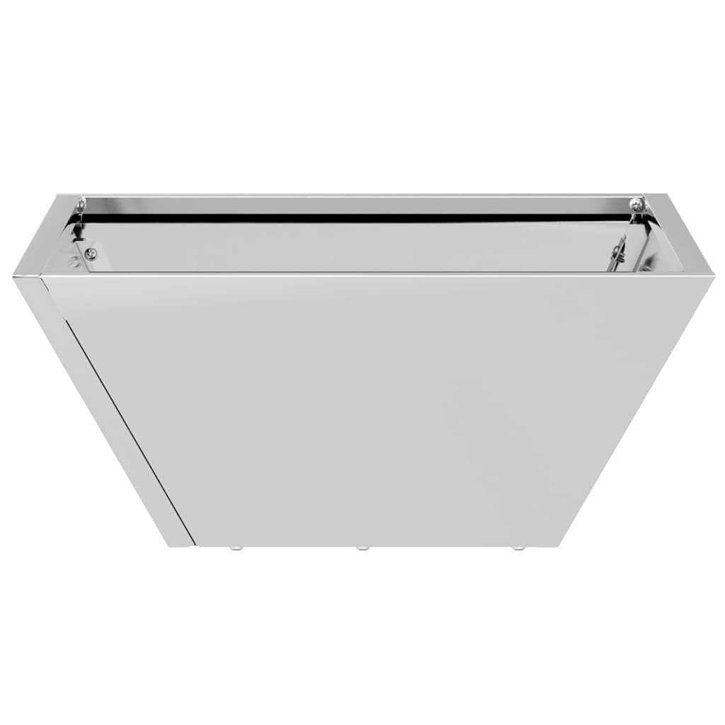 Garden Planter 5 pcs Silver 35 x 35 x 15 cm Galvanised Steel
