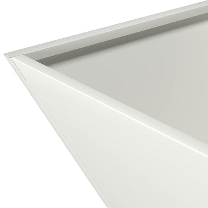Garden Planter White 40 x 40 x 15 cm Cold-rolled Steel