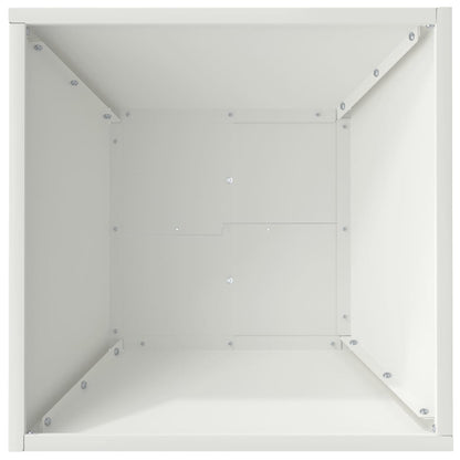 Garden Planter White 40 x 40 x 15 cm Cold-rolled Steel