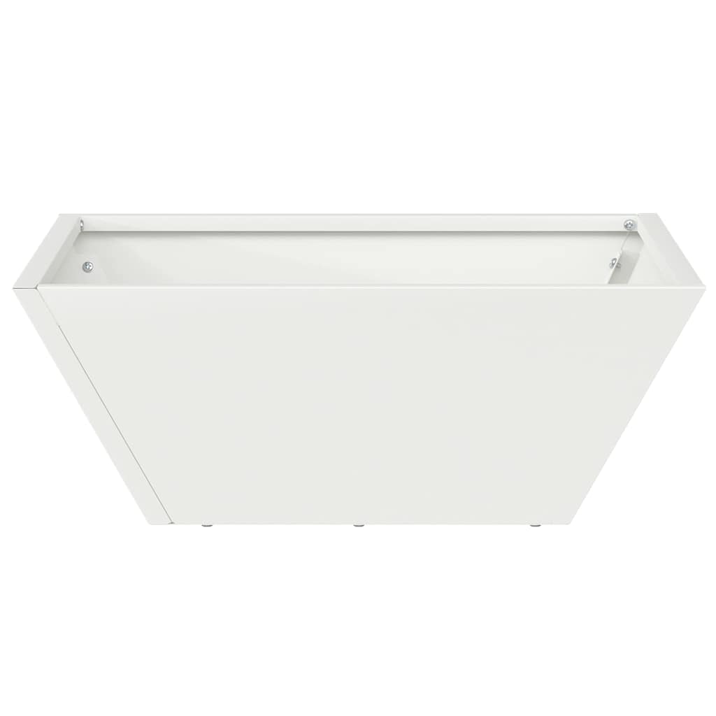Garden Planter 5 pcs White 40 x 40 x 15 cm Cold-rolled Steel