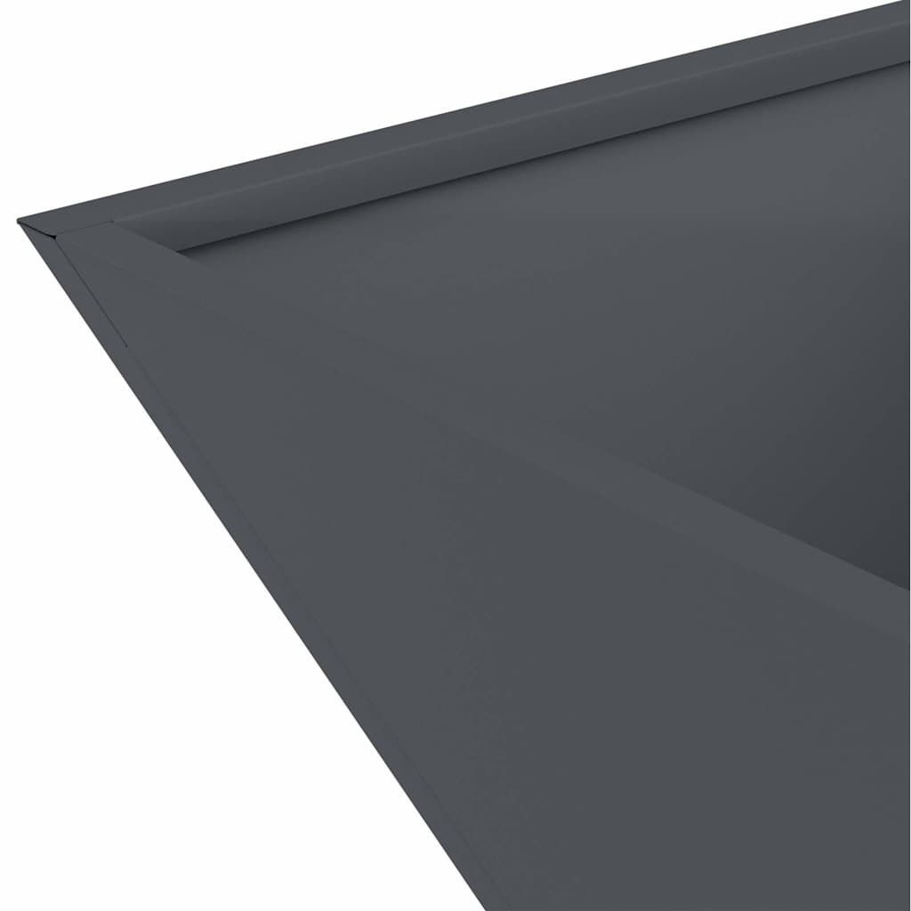 Garden Planter Anthracite 40 x 40 x 15 cm Cold-rolled Steel