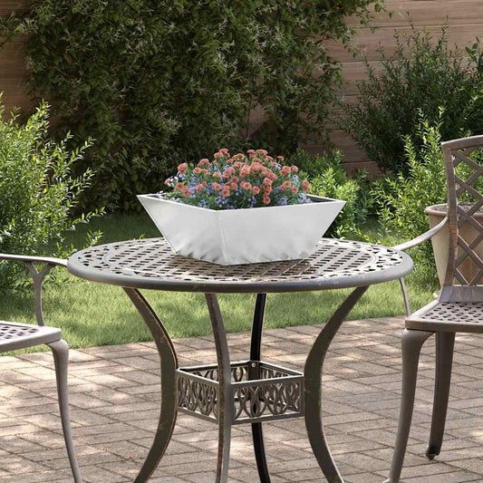 Garden Planter Silver 40 x 40 x 15 cm Galvanised Steel