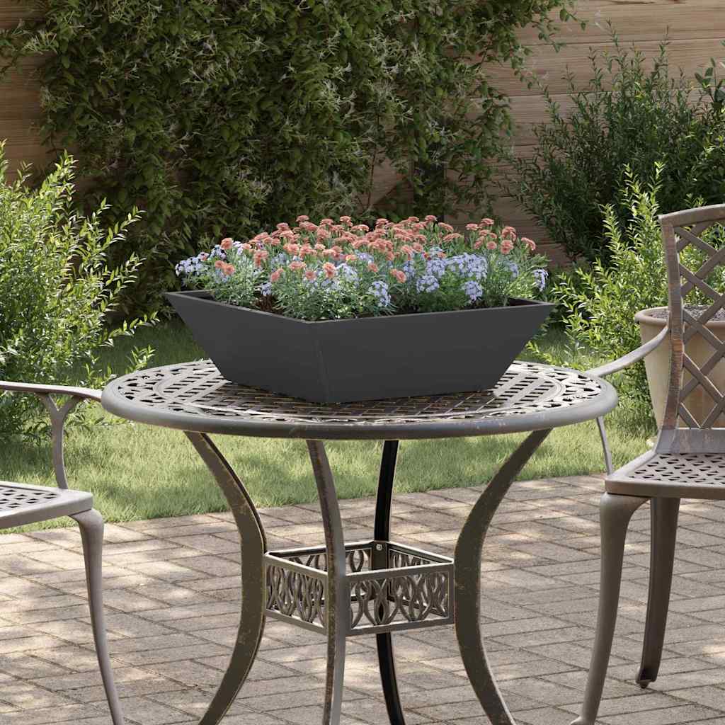 Garden Planter Black 50 x 50 x 15 cm Cold-rolled Steel