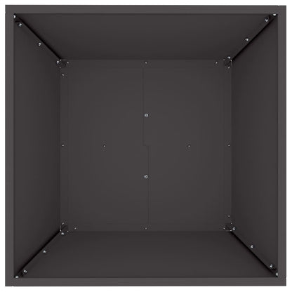Garden Planter Black 50 x 50 x 15 cm Cold-rolled Steel