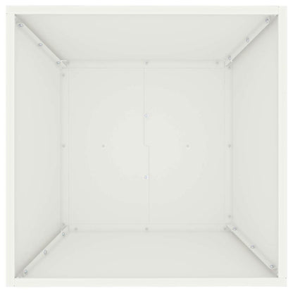 Garden Planter White 50 x 50 x 15 cm Cold-rolled Steel