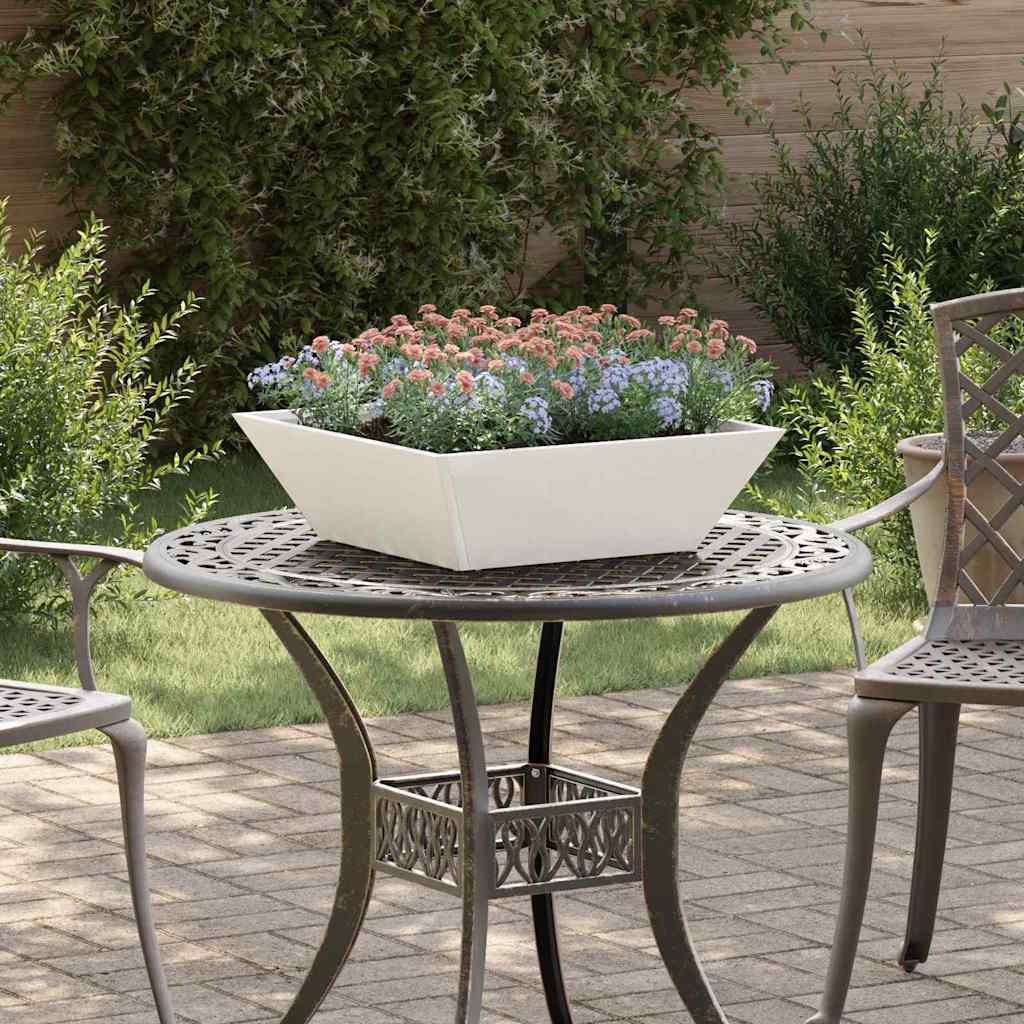 Garden Planter 5 pcs White 50 x 50 x 15 cm Cold-rolled Steel