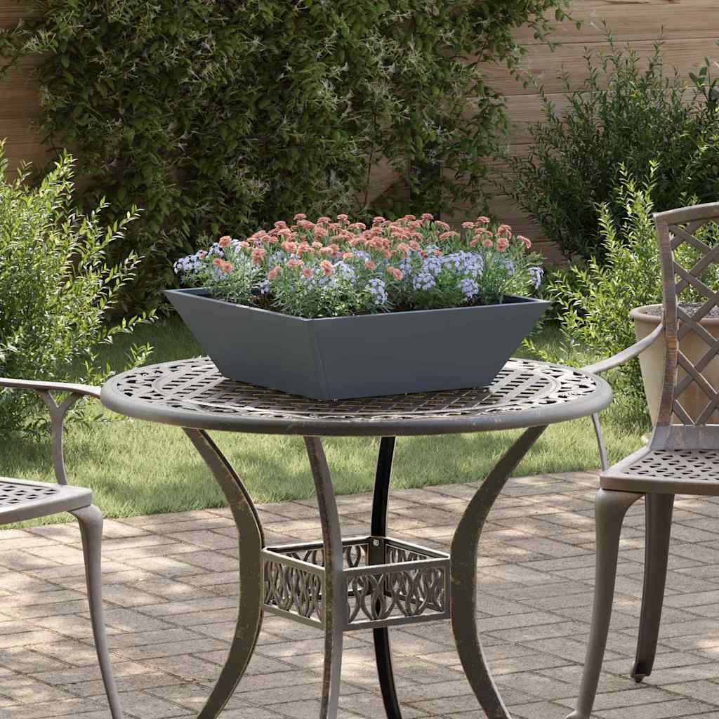 Garden Planter 5 pcs Anthracite 50 x 50 x 15 cm