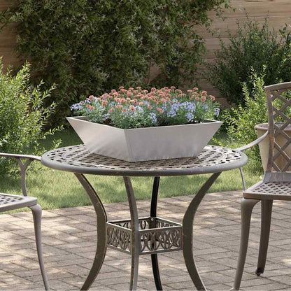 Garden Planter Silver 50 x 50 x 15 cm Stainless Steel
