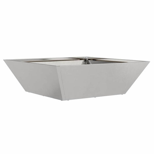 Garden Planter Silver 50 x 50 x 15 cm Stainless Steel