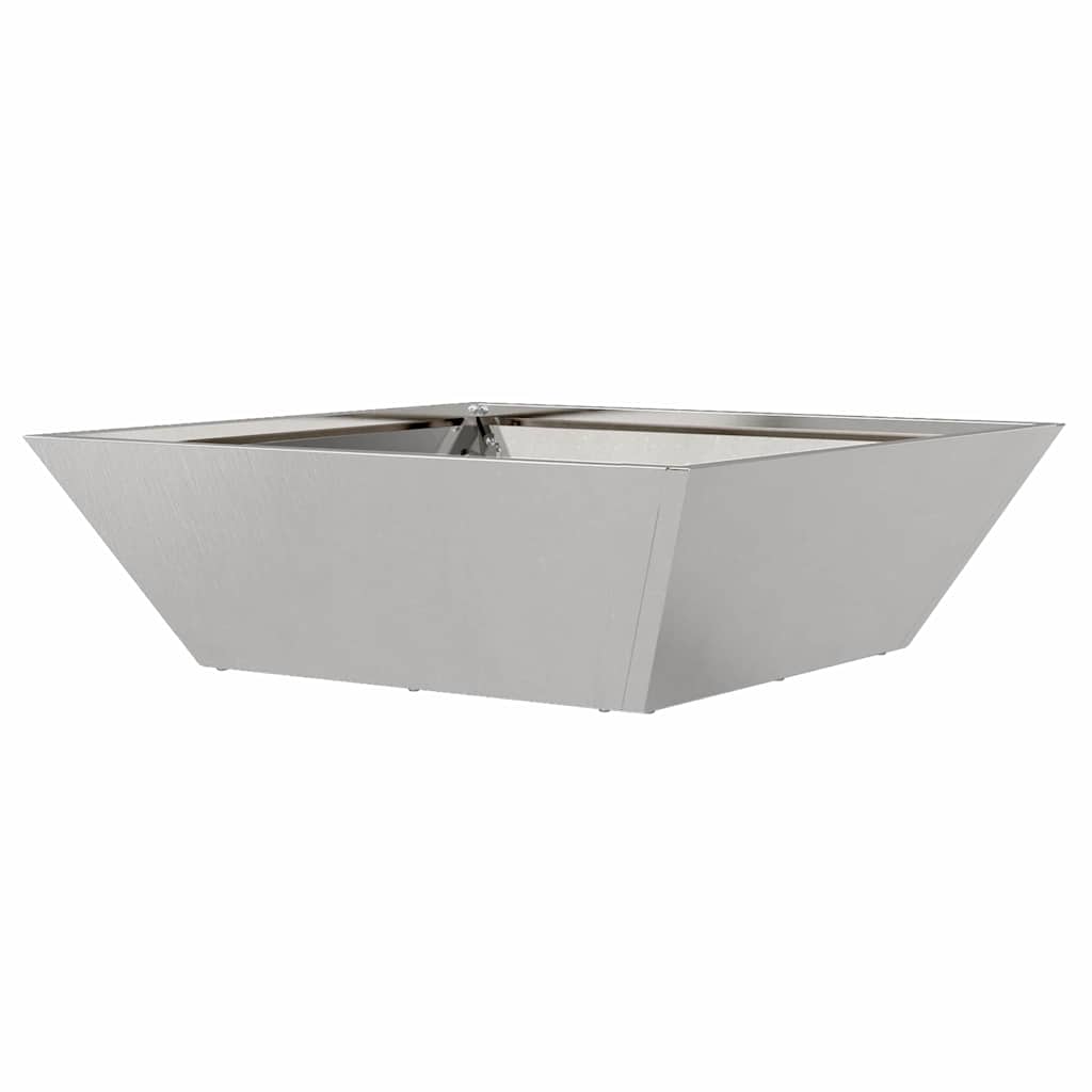 Garden Planter 5 pcs Silver 50 x 50 x 15 cm Stainless Steel