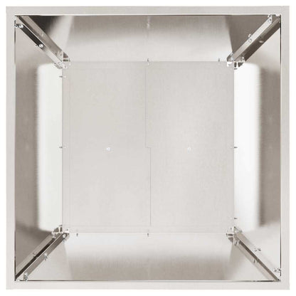 Garden Planter 5 pcs Silver 50 x 50 x 15 cm Stainless Steel