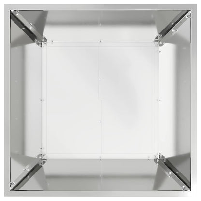 Garden Planter Silver 50 x 50 x 15 cm Galvanised Steel