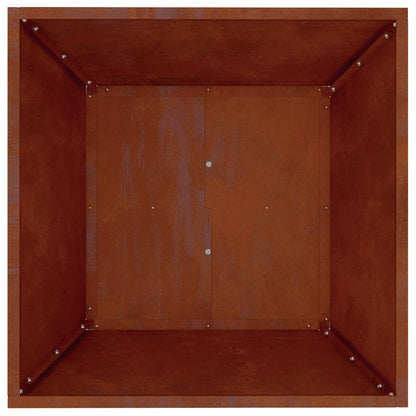 Garden Planter Rusty 50 x 50 x 15 cm Weathering Steel