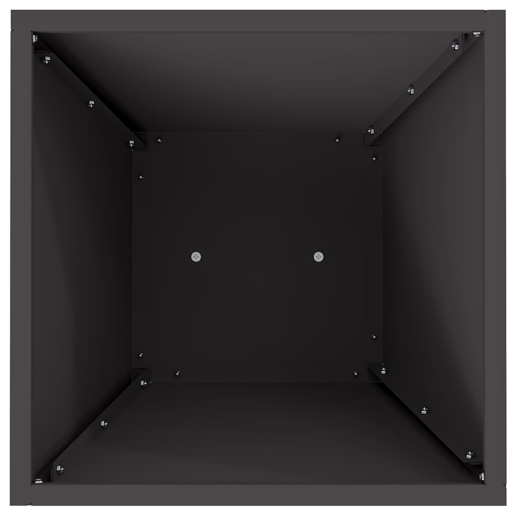 Pillar Planter 2 pcs Black 35 x 35 x 73 cm