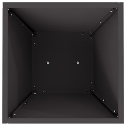 Pillar Planter 2 pcs Black 35 x 35 x 73 cm