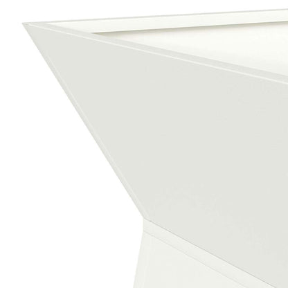 Pillar Planter 2 pcs White 35 x 35 x 73 cm