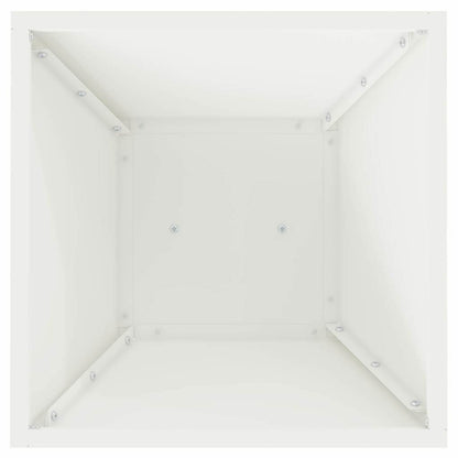 Pillar Planter 2 pcs White 35 x 35 x 73 cm