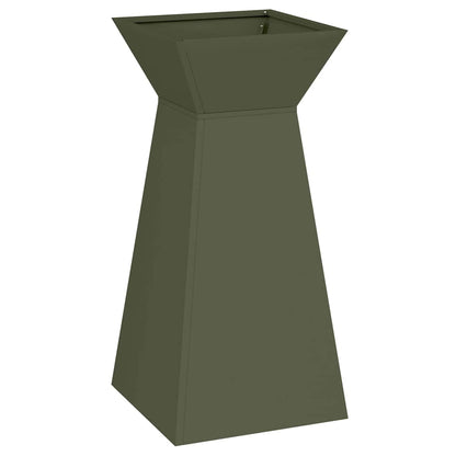 Pillar Planter 2 pcs Olive 35 x 35 x 73 cm
