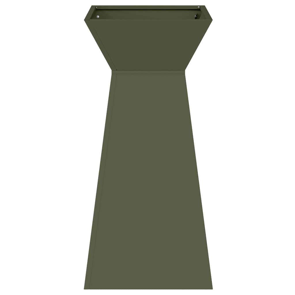 Pillar Planter 2 pcs Olive 35 x 35 x 73 cm