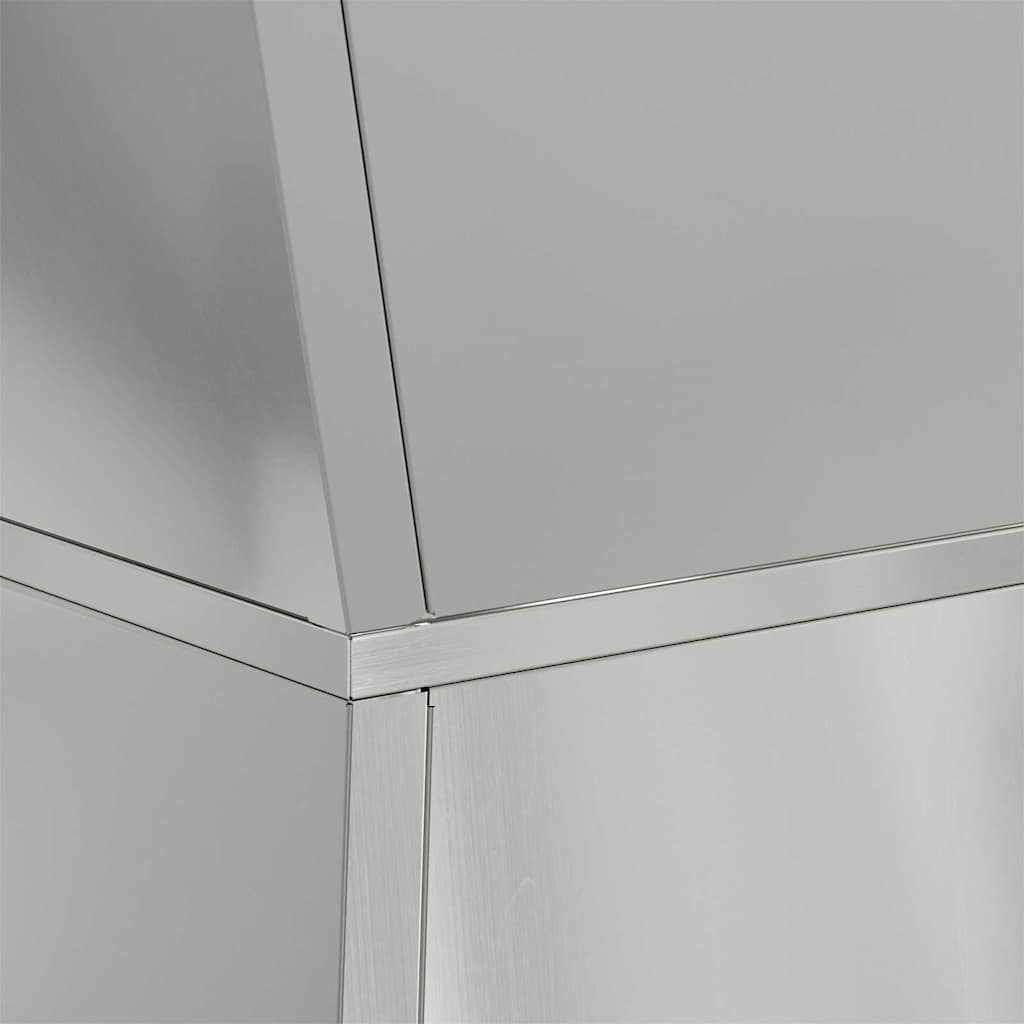 Pillar Planter 2 pcs Silver 35 x 35 x 73 cm