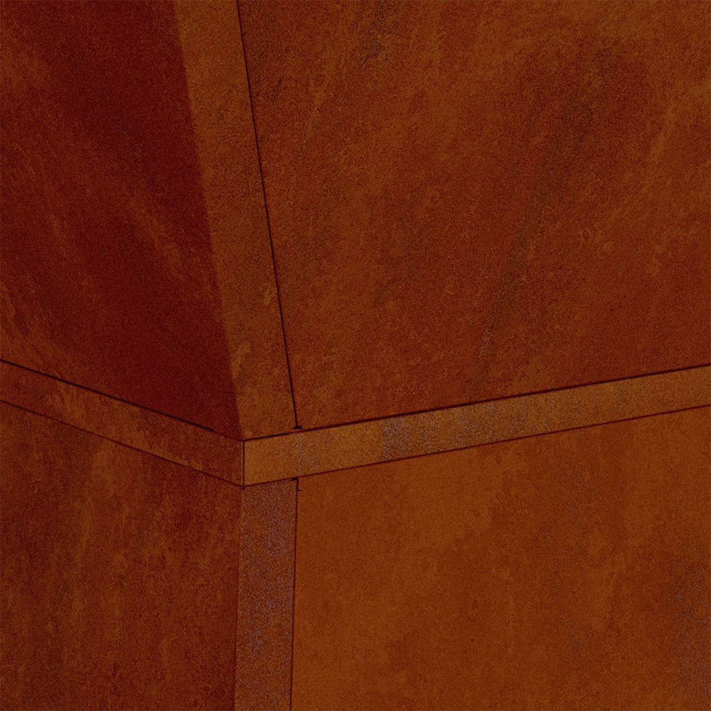 Pillar Planter Silver 35 x 35 x 73 cm Weathering Steel